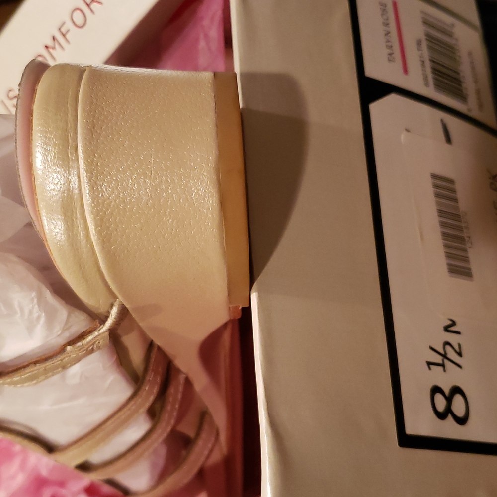 Taryn Rose NEW Sandals Slingback Strappy Wedge Comfort Shoe ALL Leather NIB 8.5 - Picture 10 of 10